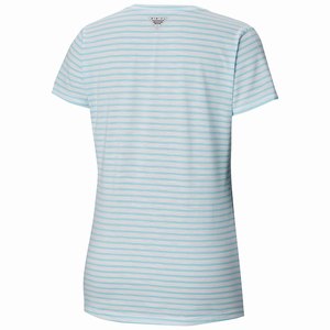 Columbia Camiseta PFG Monogram™ Tee Mujer Blancos/Azules Claro (094VGIYLU)